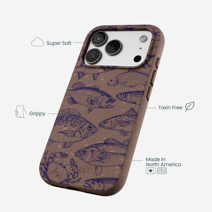 Chocolate Brown Vintage Catch iPhone 17 Pro Case