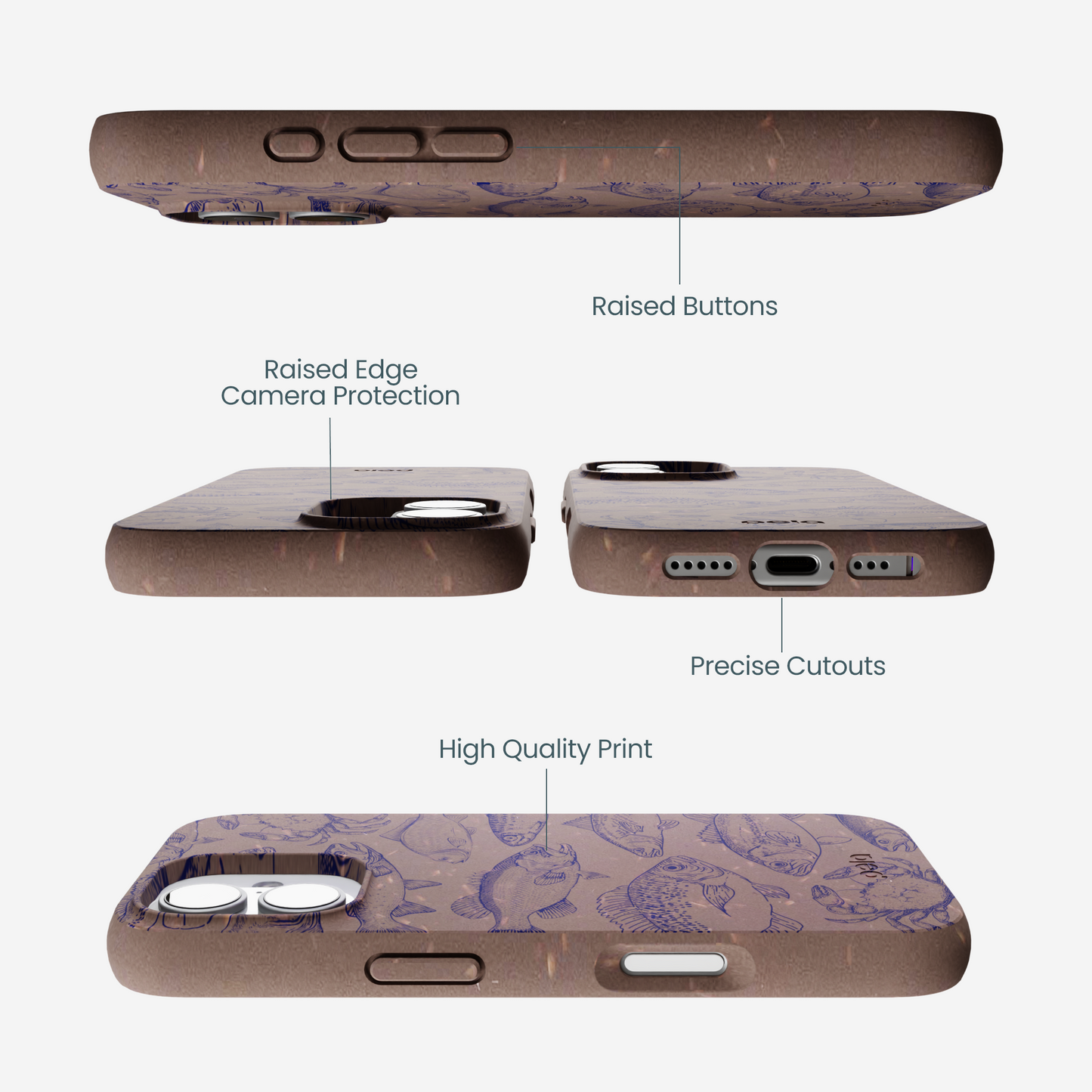 Chocolate Brown Vintage Catch iPhone 17 Case
