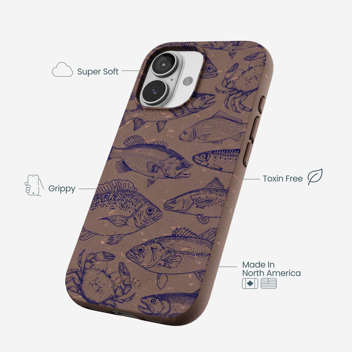 Chocolate Brown Vintage Catch iPhone 17 Case