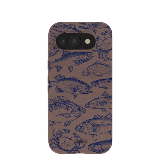 Chocolate Brown Vintage Catch Google Pixel 10a Case