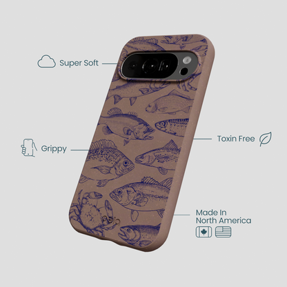 Chocolate Brown Vintage Catch Google Pixel 10/10 Pro Case