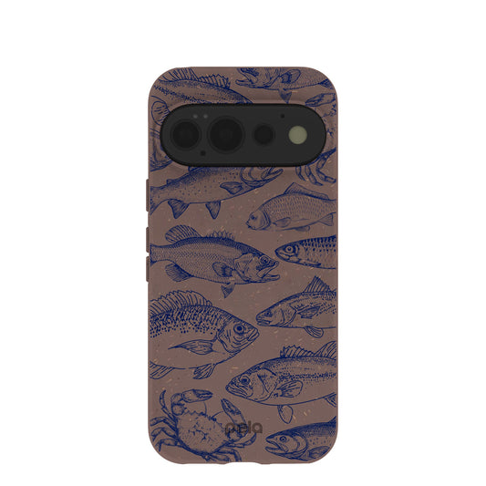 Chocolate Brown Vintage Catch Google Pixel 11 Pro Case