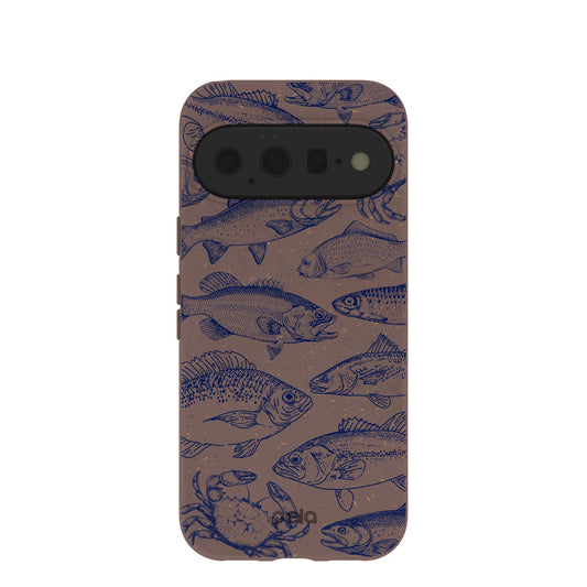 Chocolate Brown Vintage Catch Google Pixel 11 Case