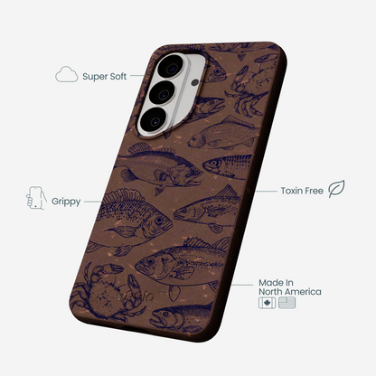 Chocolate Brown Vintage Catch Samsung Galaxy S26 Case
