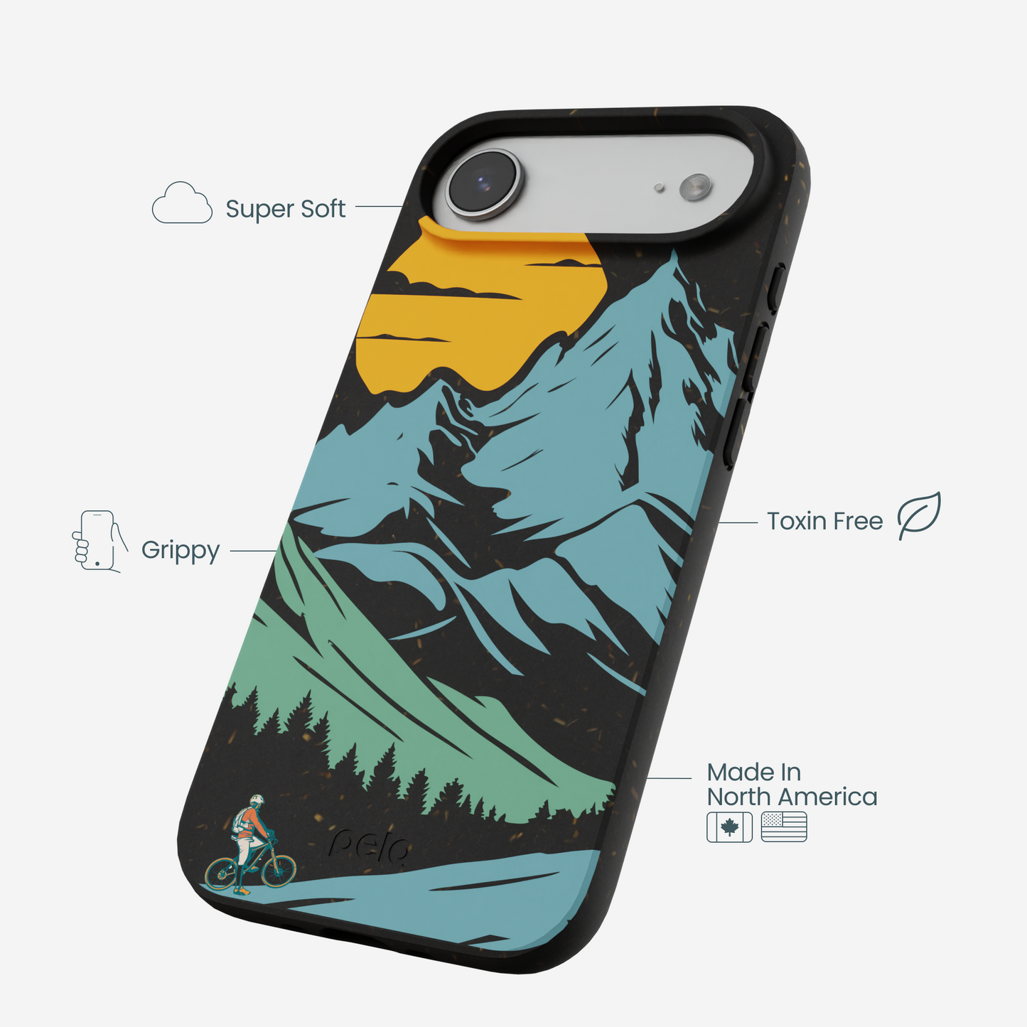 Black Vintage Peaks iPhone Air Case