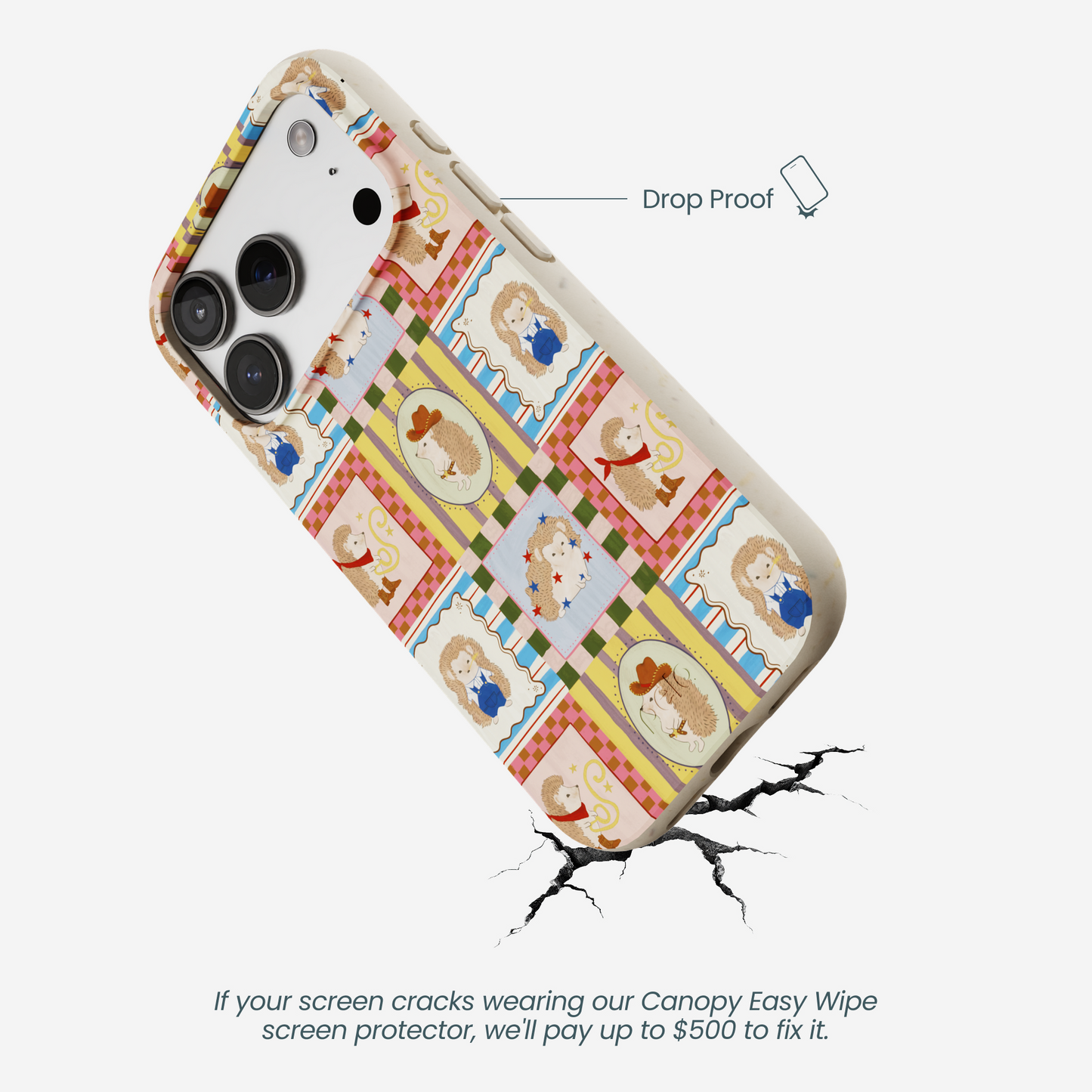 London Fog Western Hedgehog iPhone 17 Pro Case