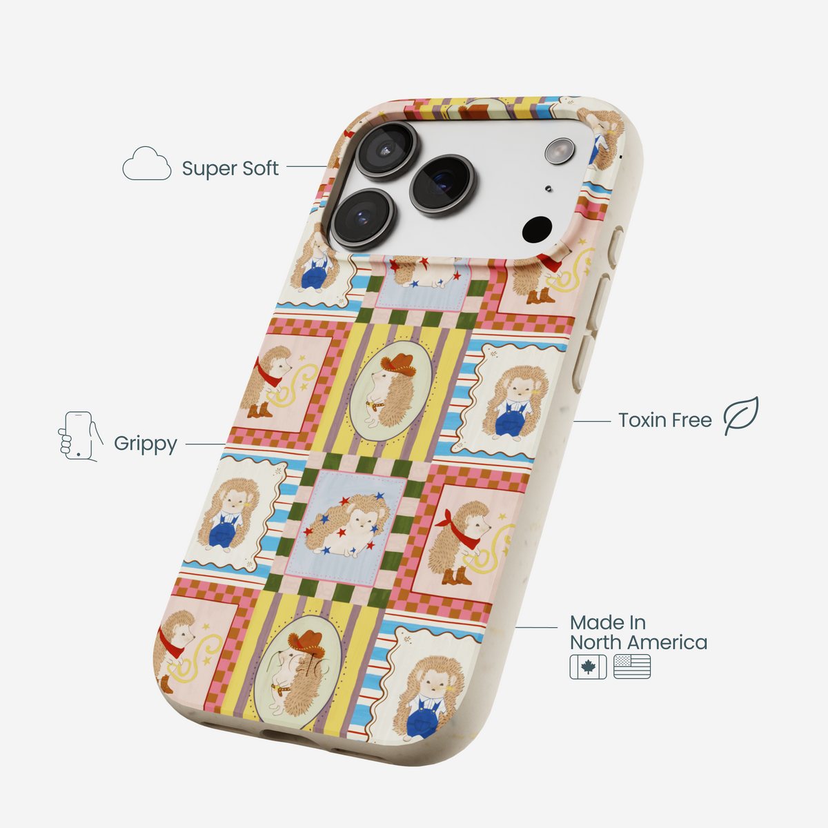 London Fog Western Hedgehog iPhone 17 Pro Case