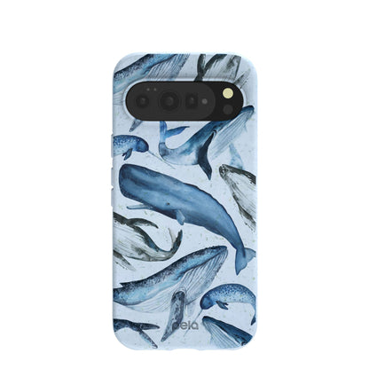 Powder Blue Whales Google Pixel 10 Pro XL Case