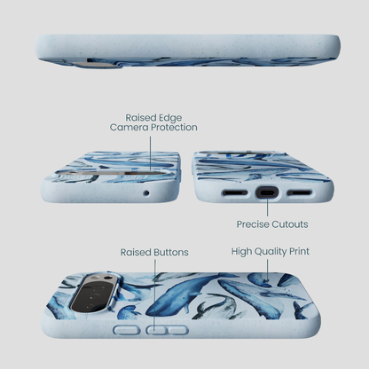 Powder Blue Whales Google Pixel 10 Pro XL Case