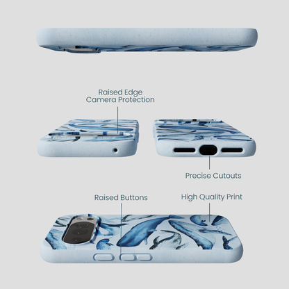 Powder Blue Whales Google Pixel 10/10 Pro Case