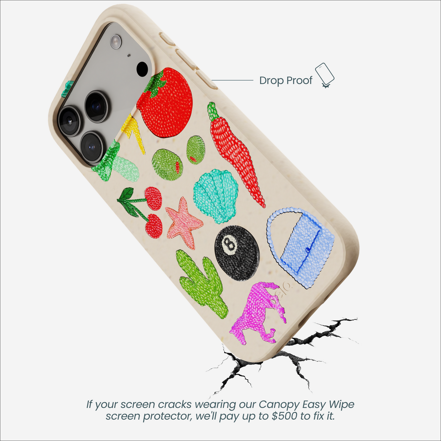 Seashell Whimsy Brooches iPhone 17 Pro Max Case