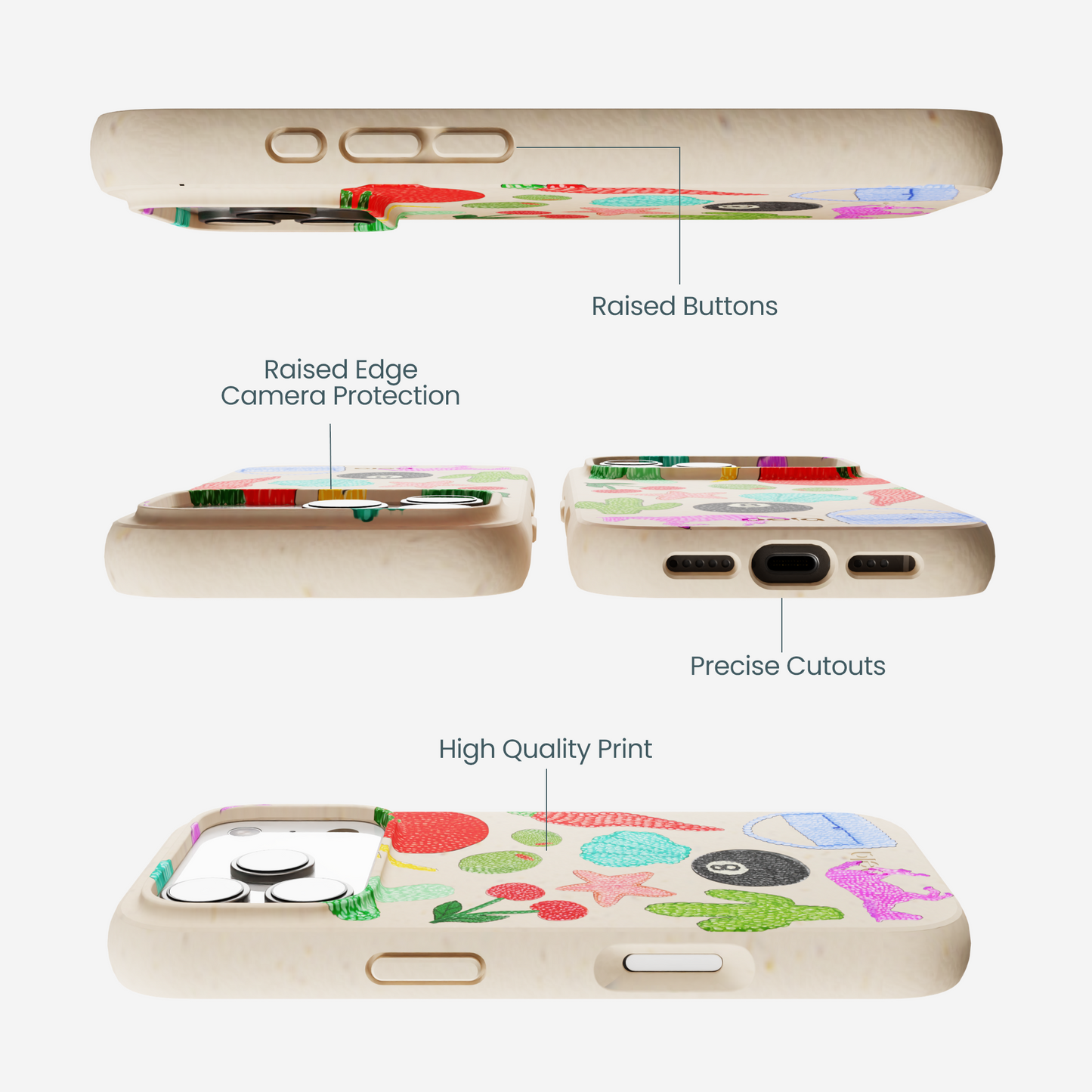 Seashell Whimsy Brooches iPhone 17 Pro Case