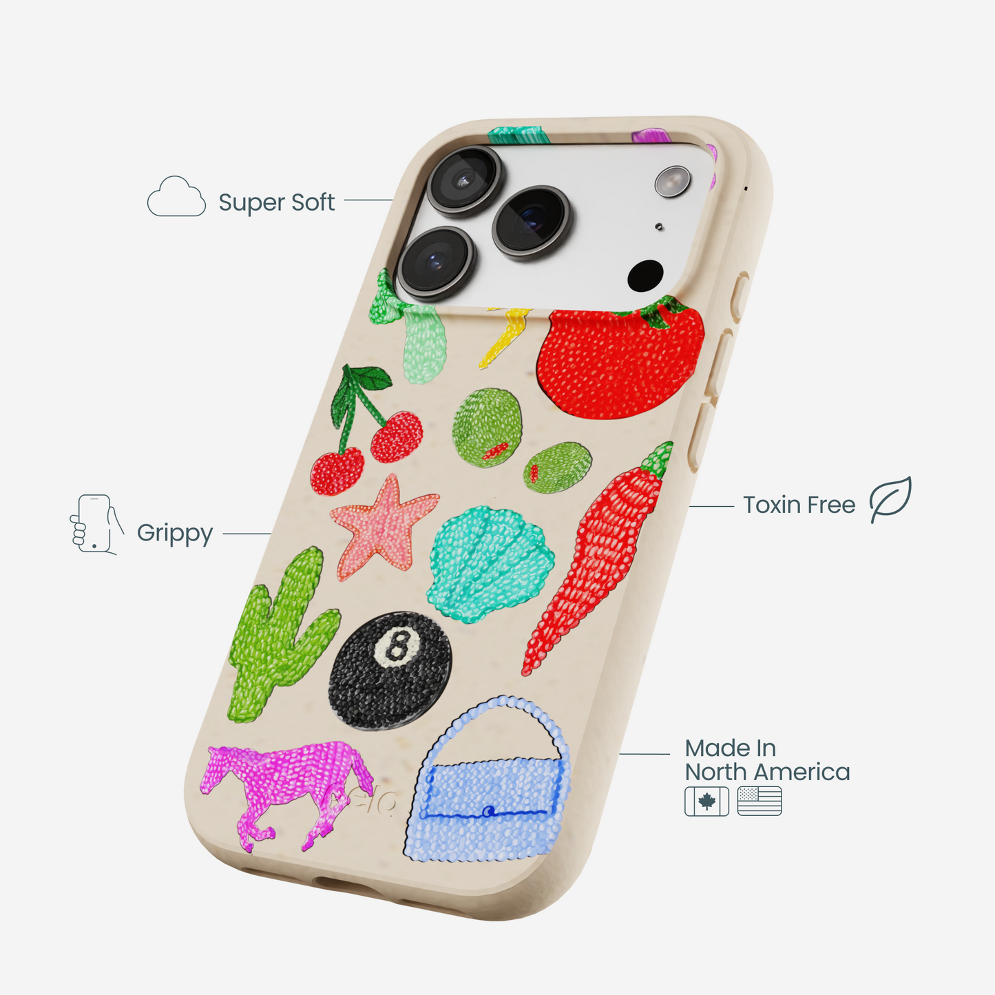 Seashell Whimsy Brooches iPhone 17 Pro Case