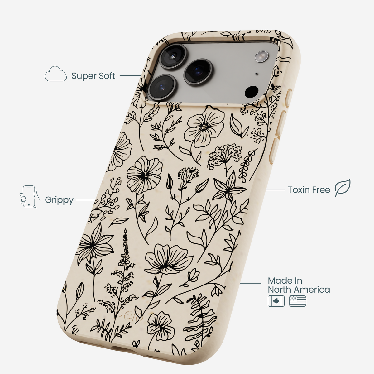 Seashell Wild Flower iPhone 17 Pro Max Case