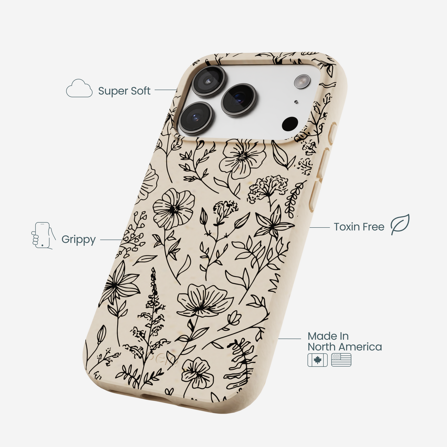 Seashell Wild Flower iPhone 17 Pro Case