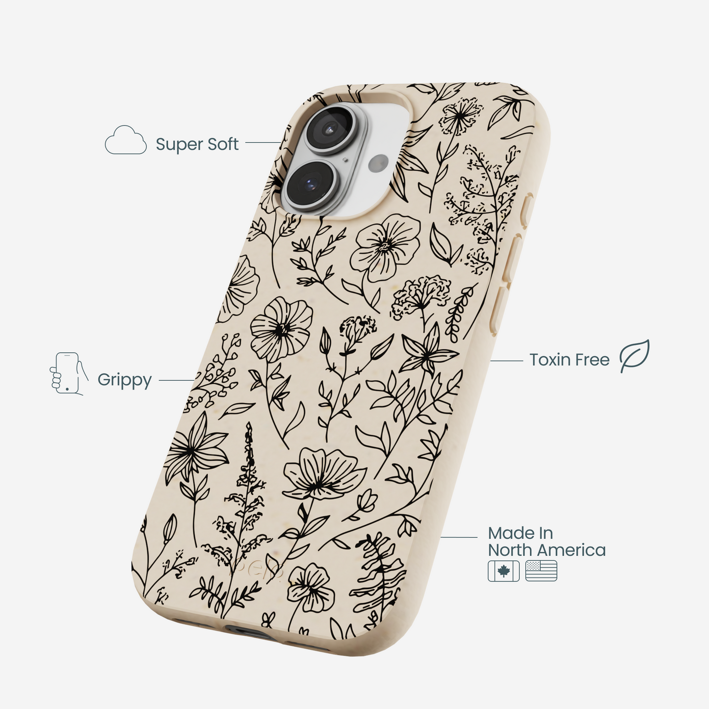 Seashell Wild Flower iPhone 17 Case