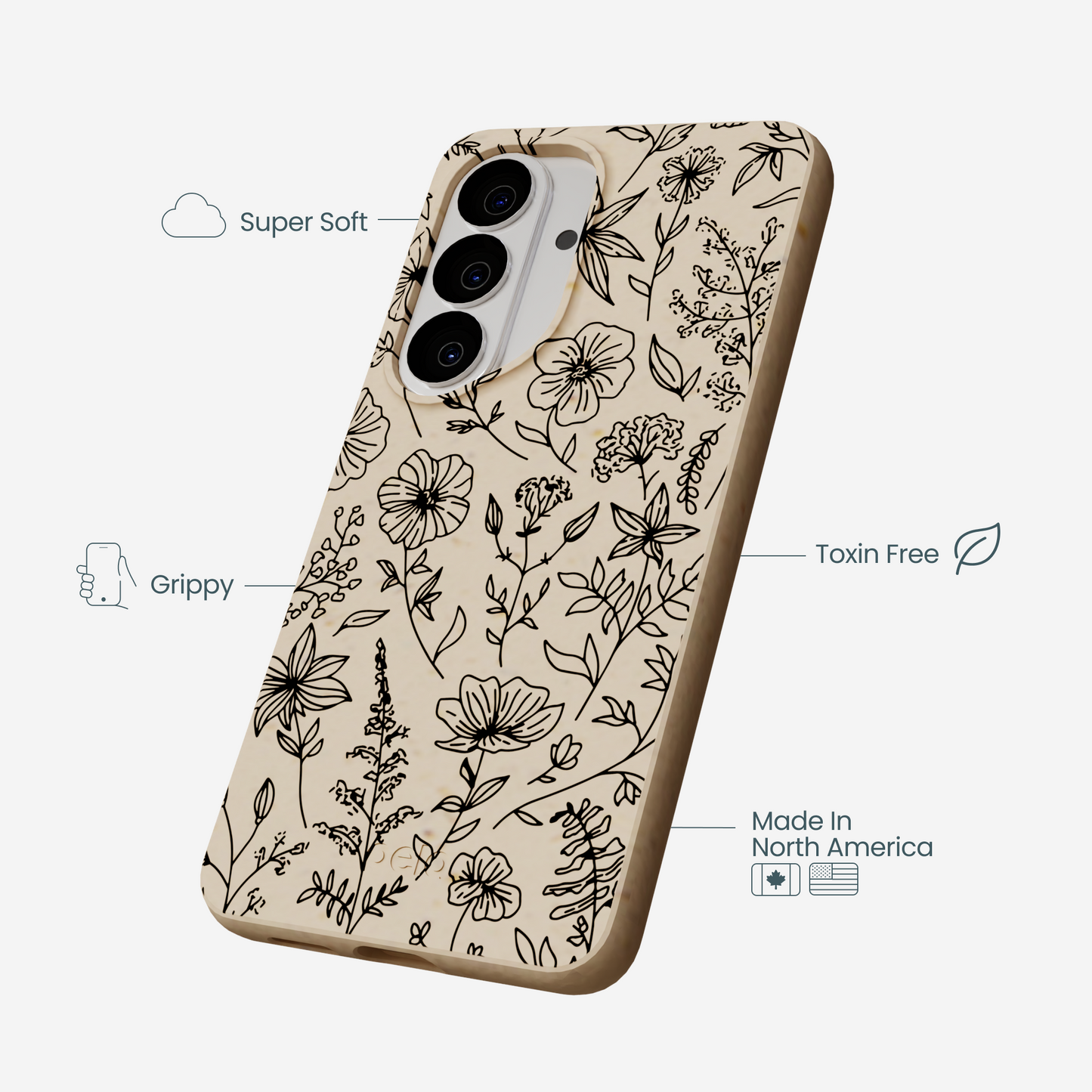 Seashell Wild Flower Samsung Galaxy S26 Case