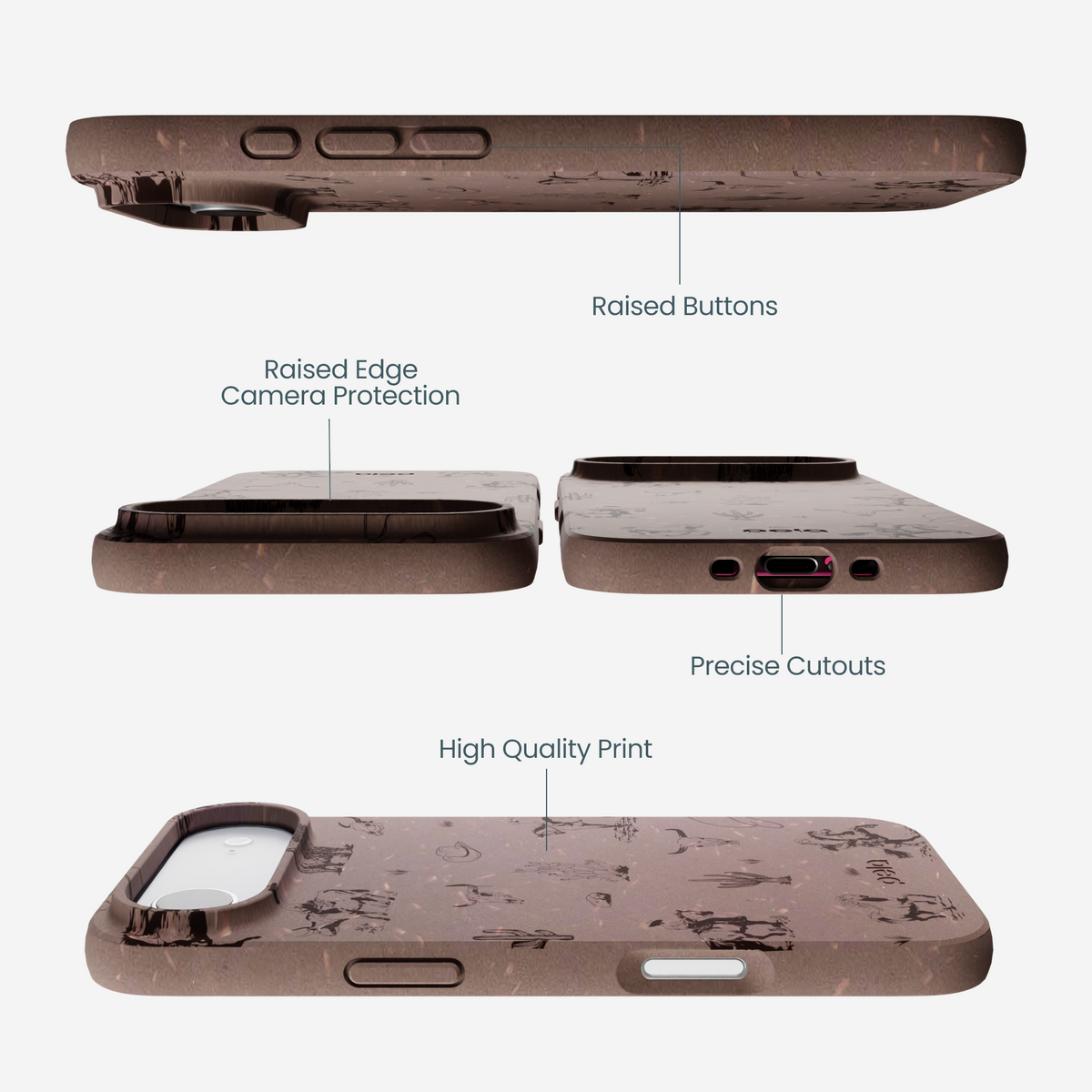 Chocolate Brown Wild Frontier iPhone Air Case
