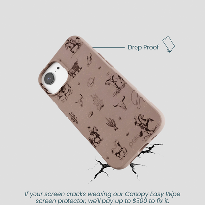 Chocolate Brown Wild Frontier iPhone 16e/17e Case