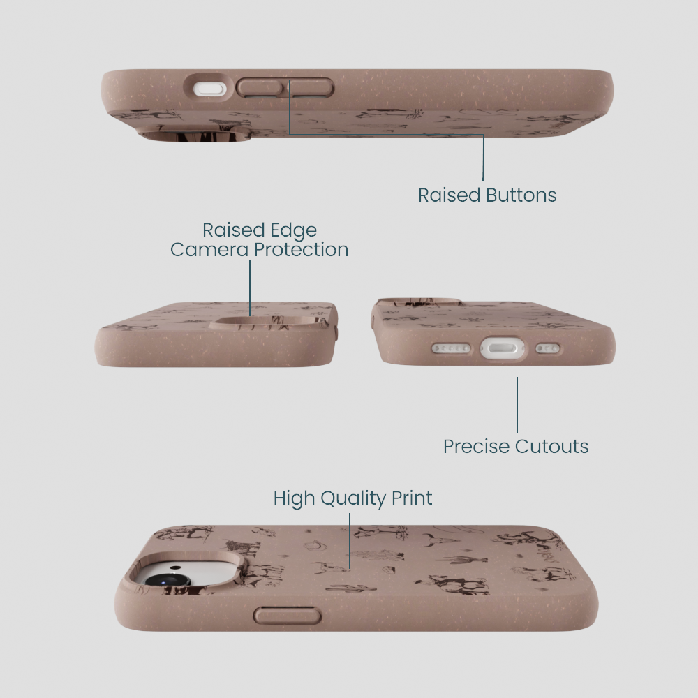 Chocolate Brown Wild Frontier iPhone 16e/17e Case
