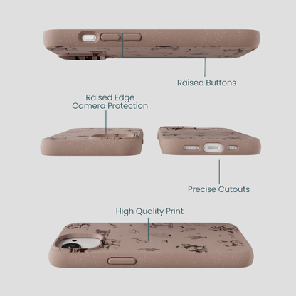 Chocolate Brown Wild Frontier iPhone 16e/17e Case