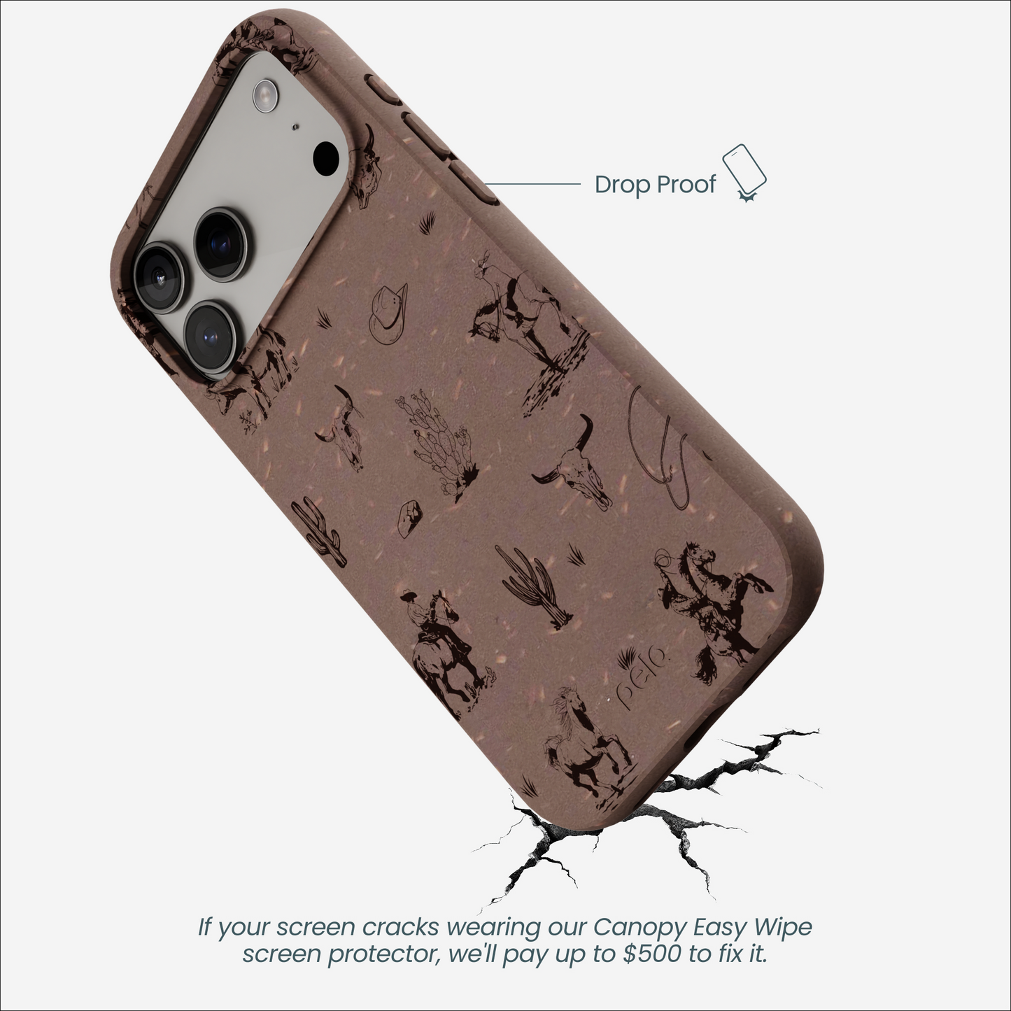 Chocolate Brown Wild Frontier iPhone 17 Pro Max Case