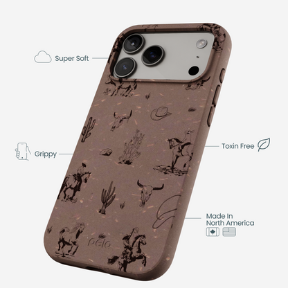 Chocolate Brown Wild Frontier iPhone 17 Pro Max Case
