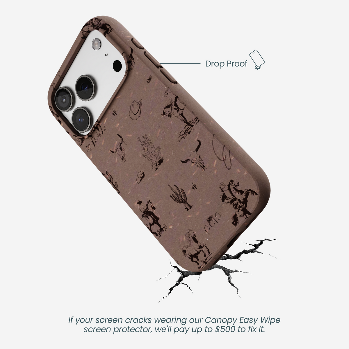 Chocolate Brown Wild Frontier iPhone 17 Pro Case