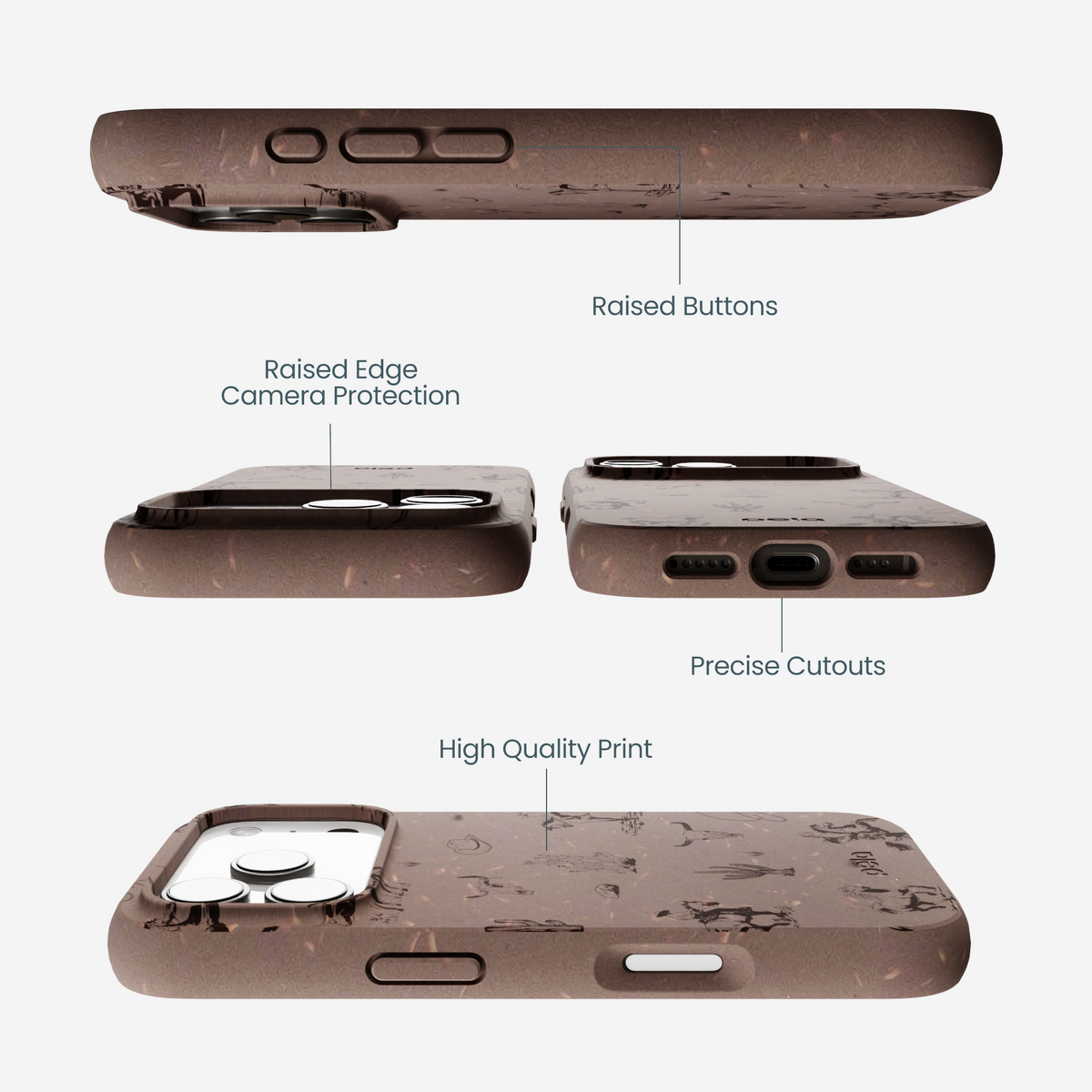 Chocolate Brown Wild Frontier iPhone 17 Pro Case
