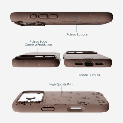 Chocolate Brown Wild Frontier iPhone 17 Pro Case
