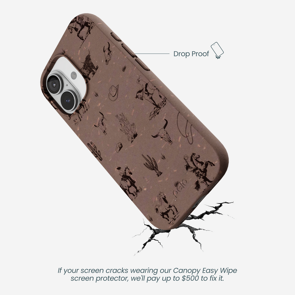 Chocolate Brown Wild Frontier iPhone 17 Case