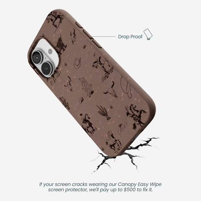 Chocolate Brown Wild Frontier iPhone 17 Case