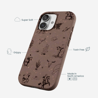 Chocolate Brown Wild Frontier iPhone 17 Case