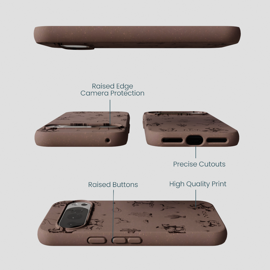 Chocolate Brown Wild Frontier Google Pixel 10/10 Pro Case