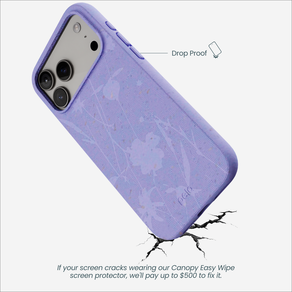 Lavender Wildflower Stitching iPhone 17 Pro Max Case