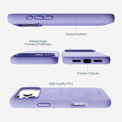 Lavender Wildflower Stitching iPhone 17 Pro Max Case
