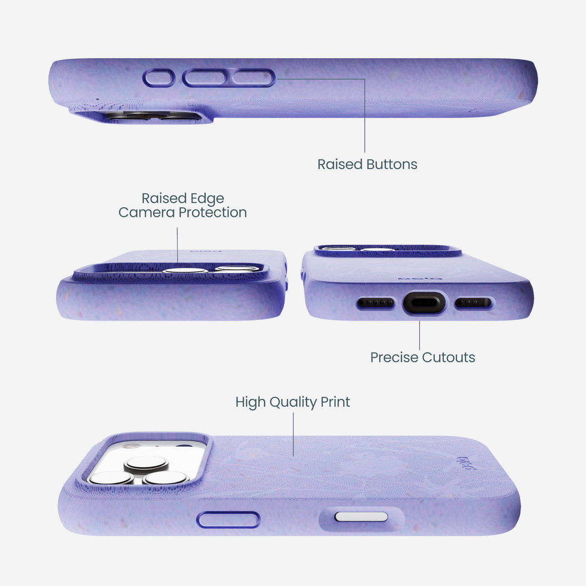 Lavender Wildflower Stitching iPhone 17 Pro Case