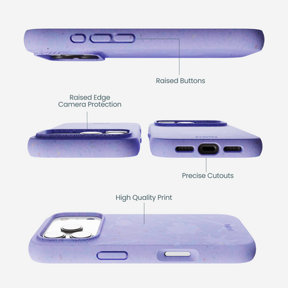 Lavender Wildflower Stitching iPhone 17 Pro Case