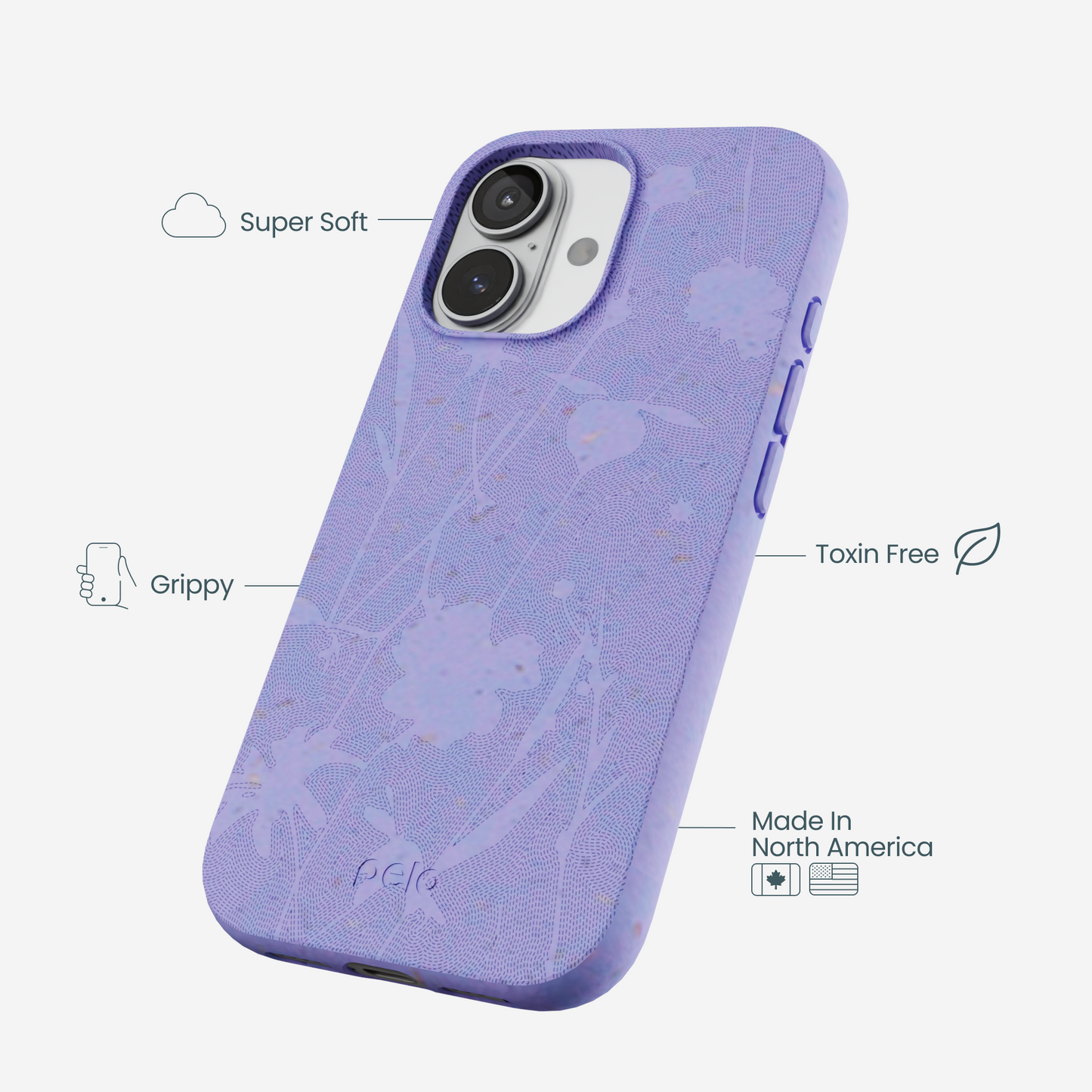 Lavender Wildflower Stitching iPhone 17 Case