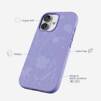 Lavender Wildflower Stitching iPhone 17 Case