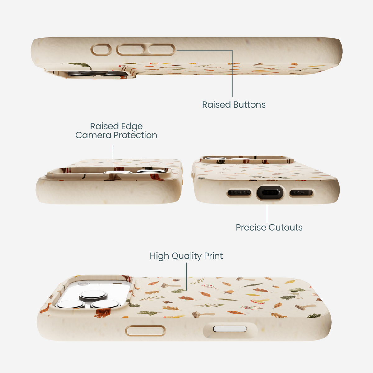 Seashell Woodland Harvest iPhone 17 Pro Case