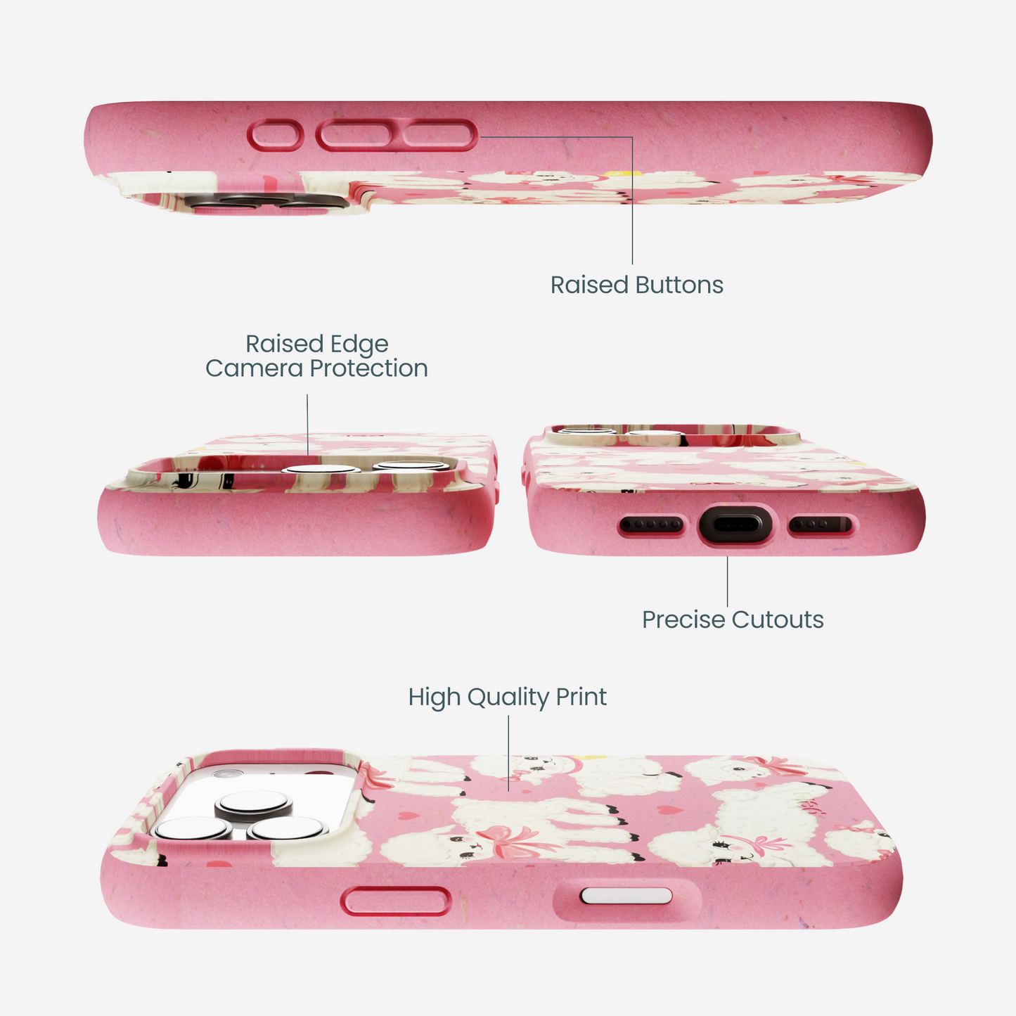 Bubblegum Pink Wool You Be Mine iPhone 17 Pro Case