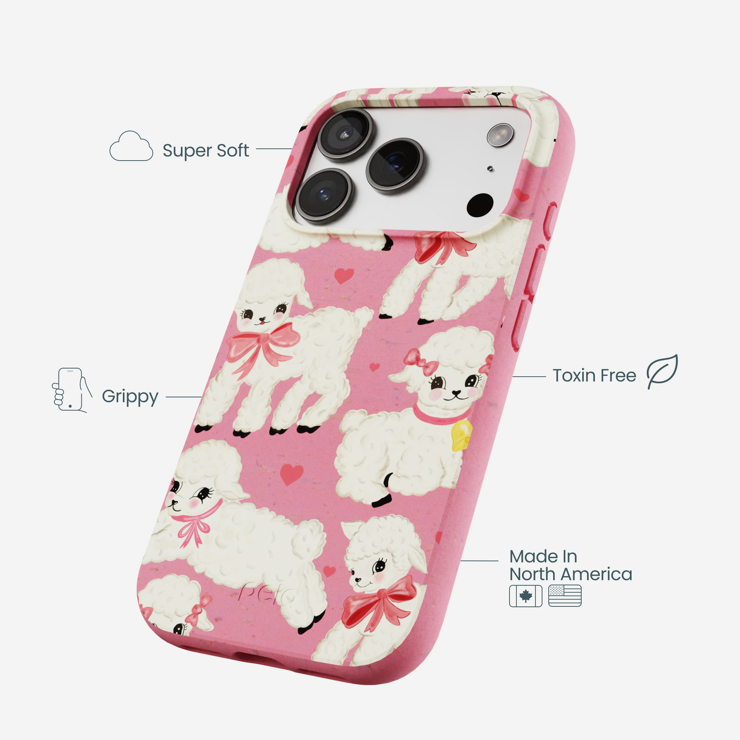 Bubblegum Pink Wool You Be Mine iPhone 17 Pro Case