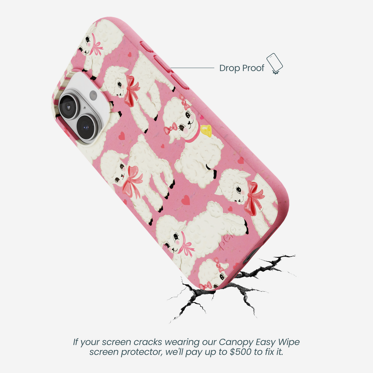 Bubblegum Pink Wool You Be Mine iPhone 17 Case