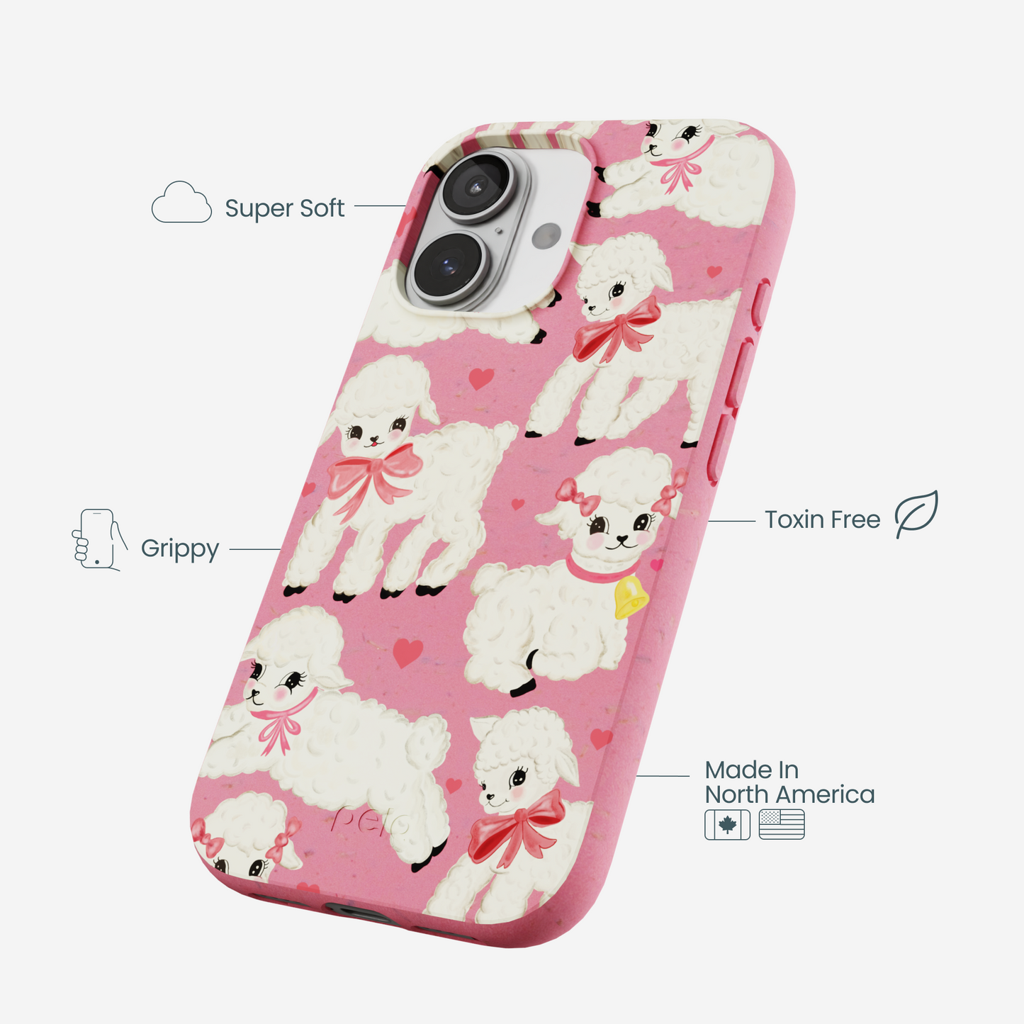 Bubblegum Pink Wool You Be Mine iPhone 17 Case