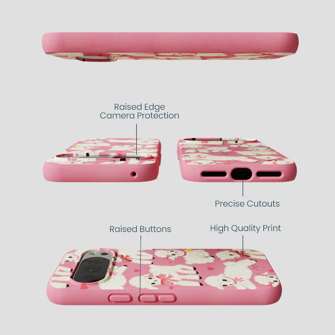 Bubblegum Pink Wool You Be Mine Google Pixel 10/10 Pro Case
