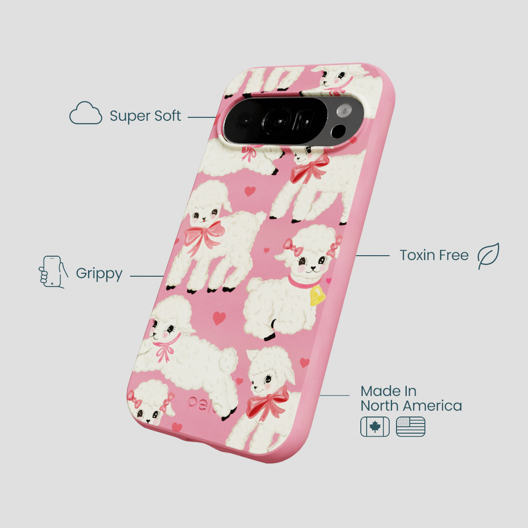 Bubblegum Pink Wool You Be Mine Google Pixel 10/10 Pro Case