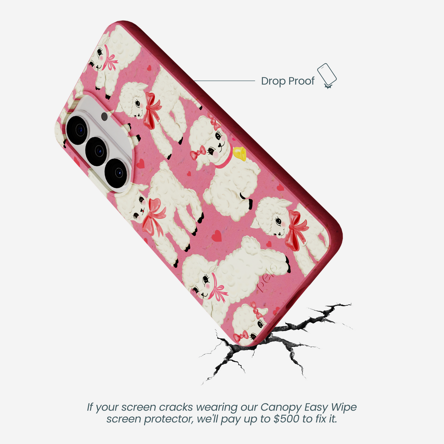 Bubblegum Pink Wool You Be Mine Samsung Galaxy S26 Case