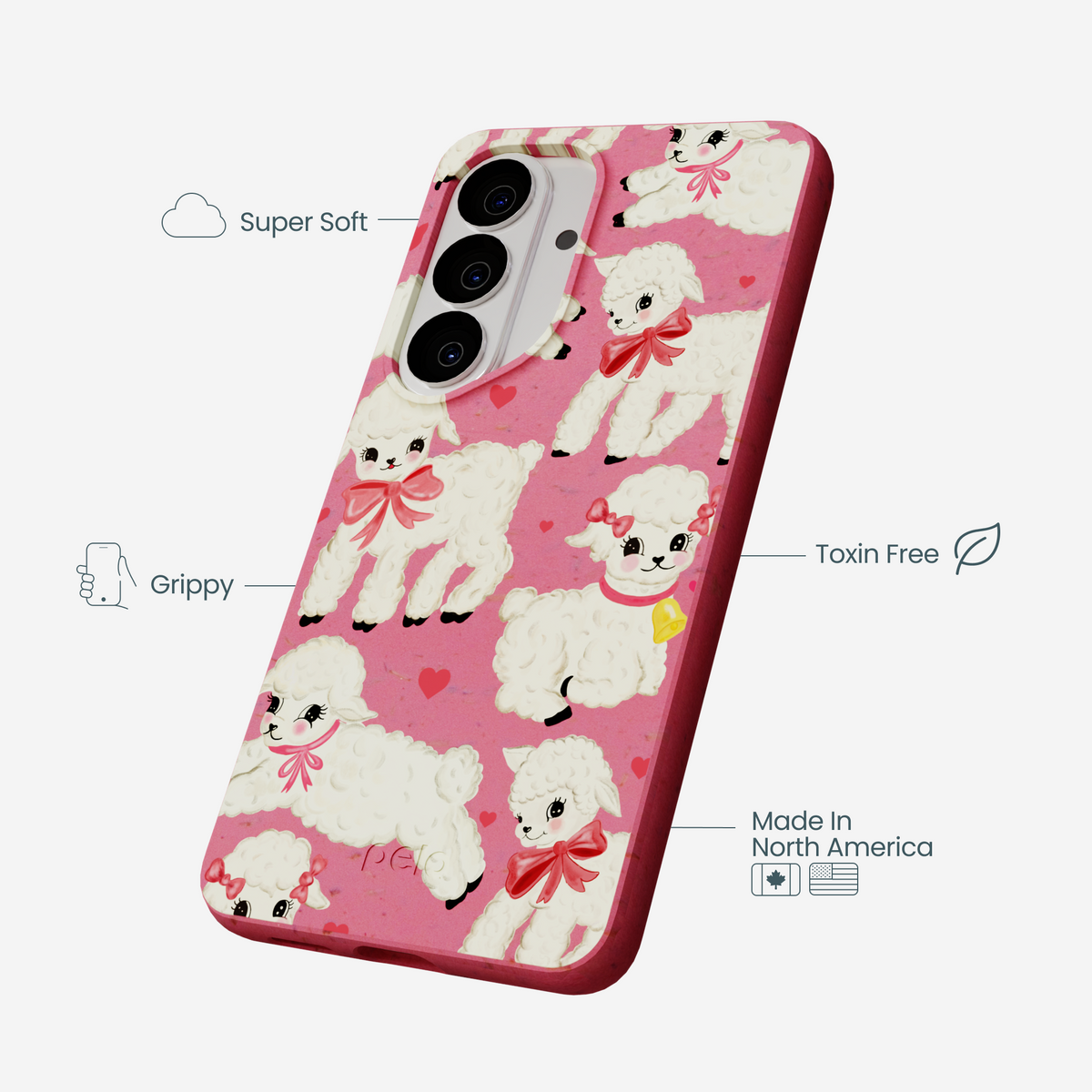 Bubblegum Pink Wool You Be Mine Samsung Galaxy S26 Case