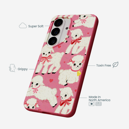 Bubblegum Pink Wool You Be Mine Samsung Galaxy S26 Case